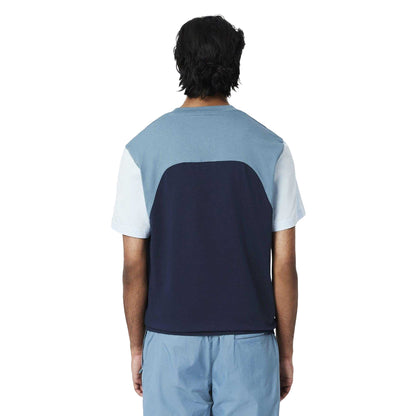 Navy - Back - Lacoste Mens Colour Block Jersey T-Shirt