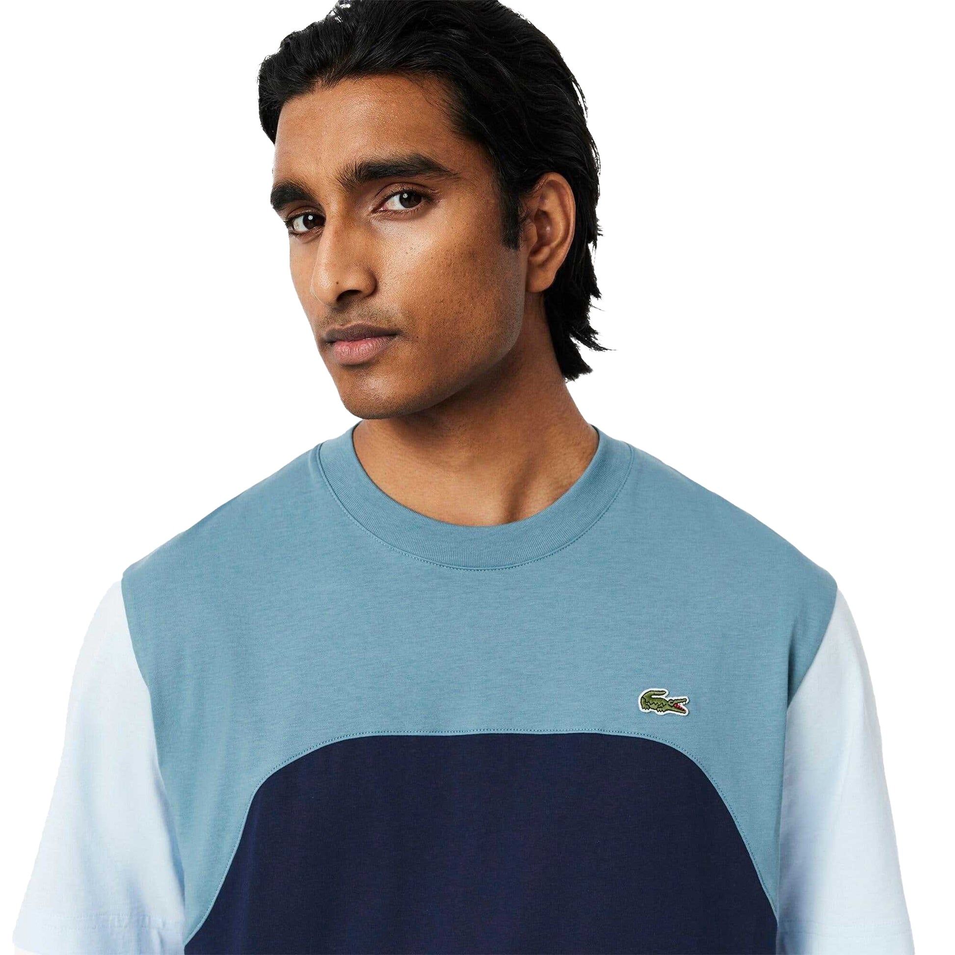 Navy - Lifestyle - Lacoste Mens Colour Block Jersey T-Shirt