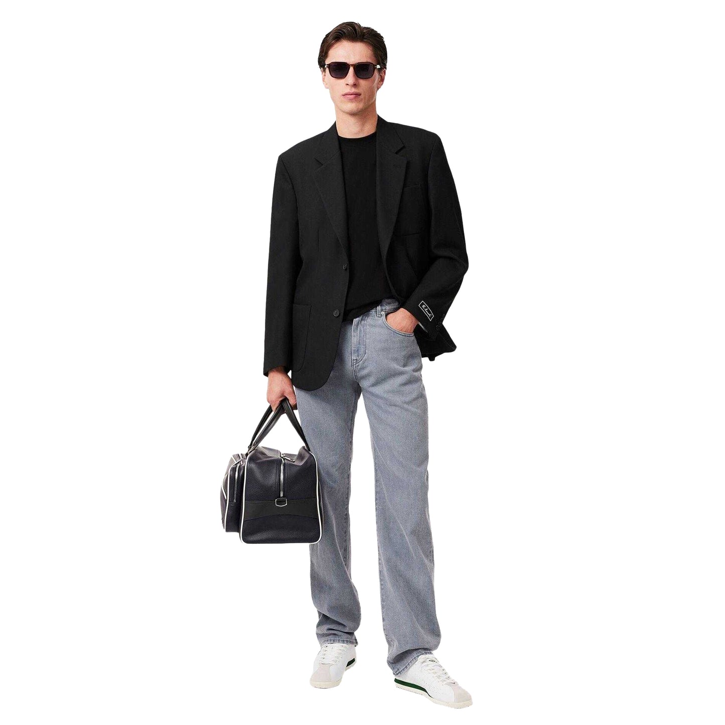 Black - Lifestyle - Lacoste Mens Heavy Cotton Oversized T-Shirt