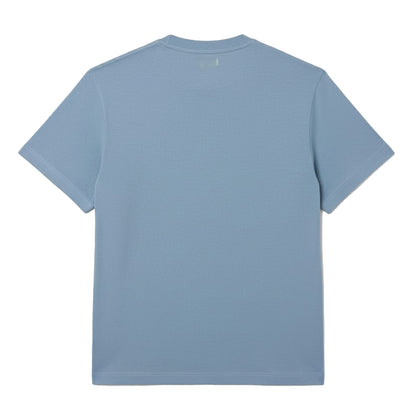 Blue - Back - Lacoste Mens Organic Cotton T-Shirt