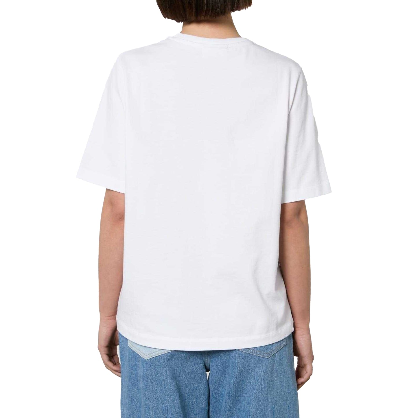 White - Back - Maison Kitsuné Womens-Ladies Floating Flower T-Shirt