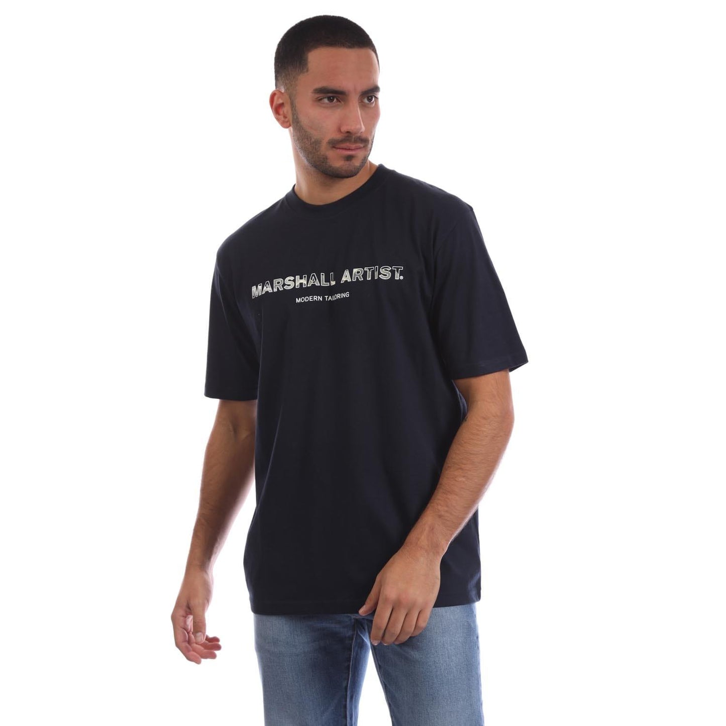 Navy - Front - Marshall Artist Mens Interstella T-Shirt