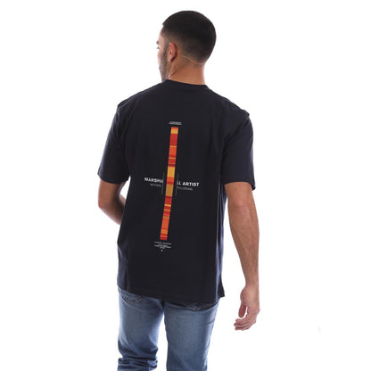 Navy - Back - Marshall Artist Mens Atmosphera T-Shirt