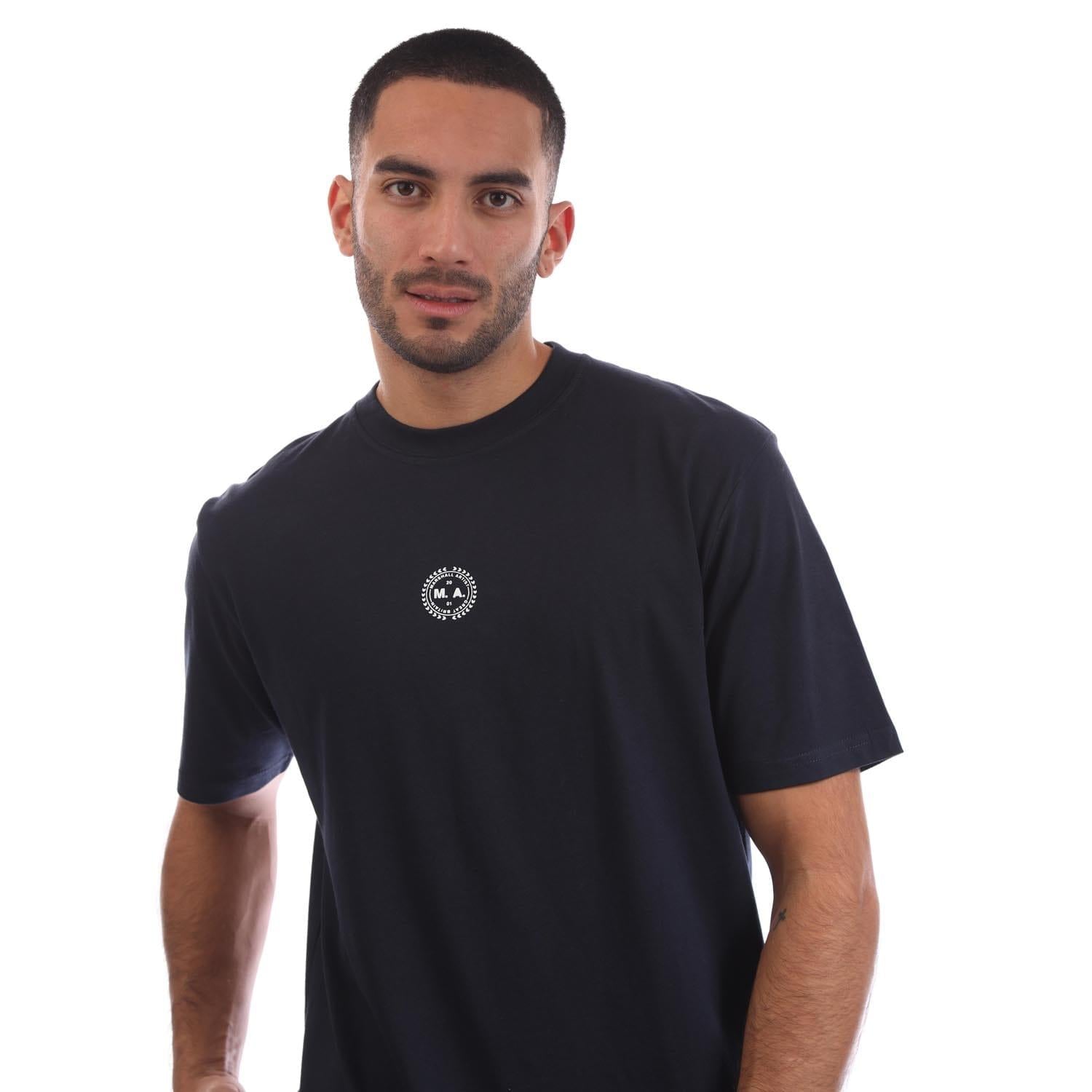 Navy - Side - Marshall Artist Mens Atmosphera T-Shirt