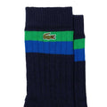 Multicoloured - Back - Lacoste Unisex Adult Striped High Cut Cotton Socks (Pack of 2)