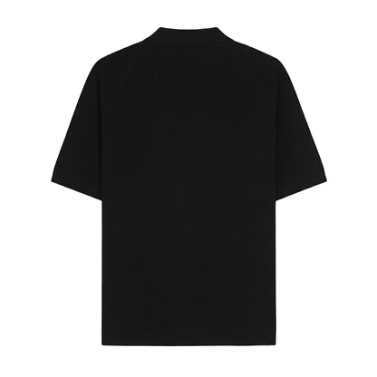 Black - Back - Hugo Mens Shiplom Knitted Polo Shirt