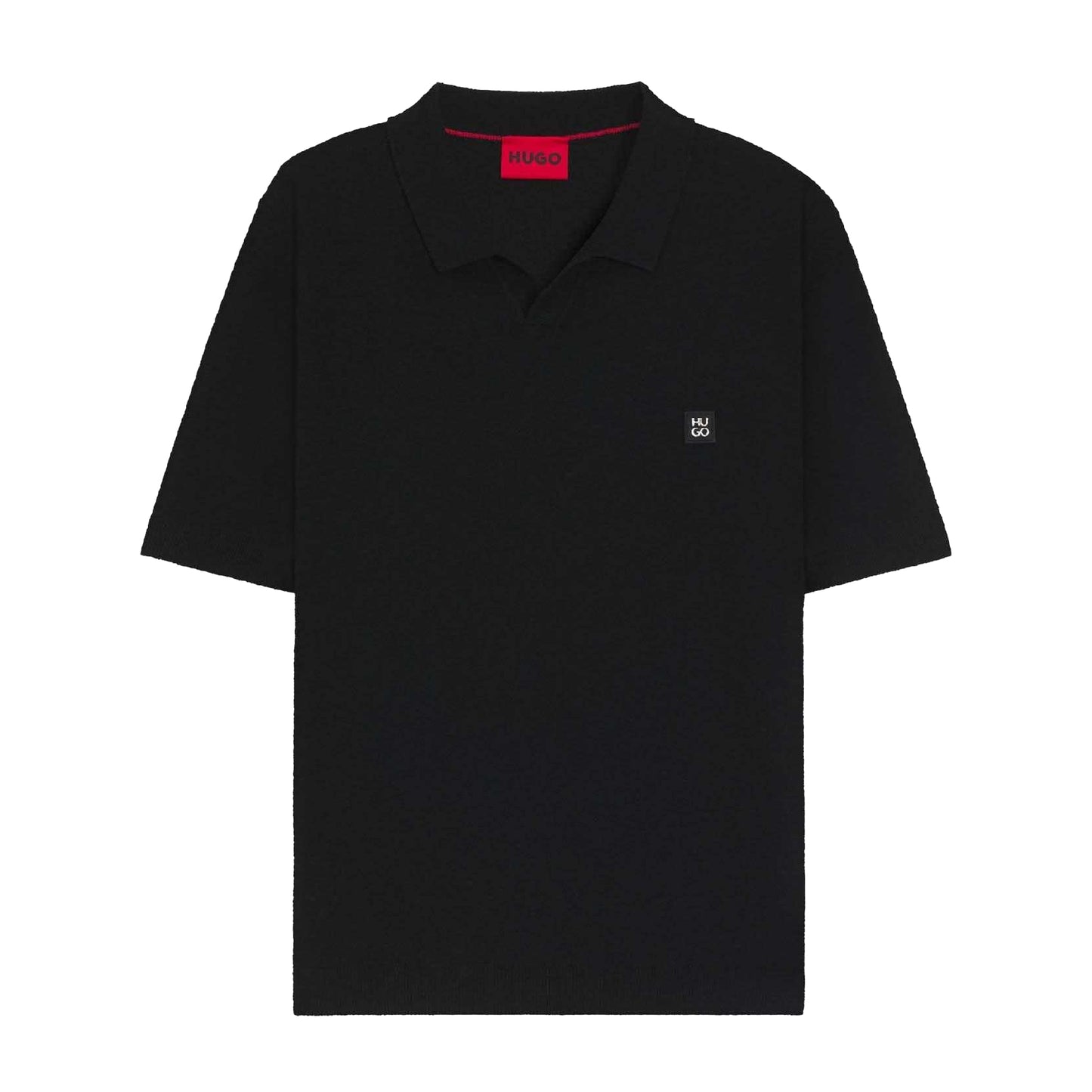 Black - Front - Hugo Mens Shiplom Knitted Polo Shirt