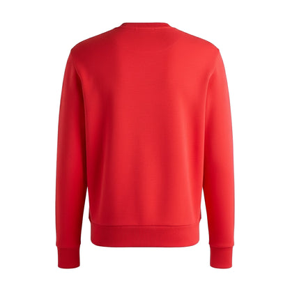 Red - Back - Boss Mens Salbo Crew Neck Sweatshirt
