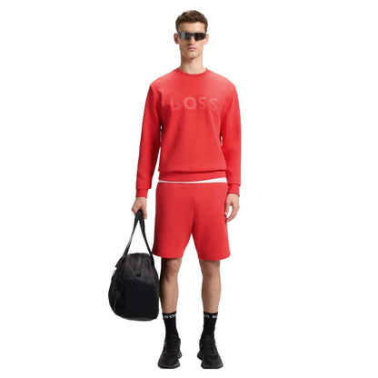 Red - Lifestyle - Boss Mens Salbo Crew Neck Sweatshirt