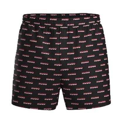 Black - Front - Hugo Mens Logo Printed Pyjama Bottoms