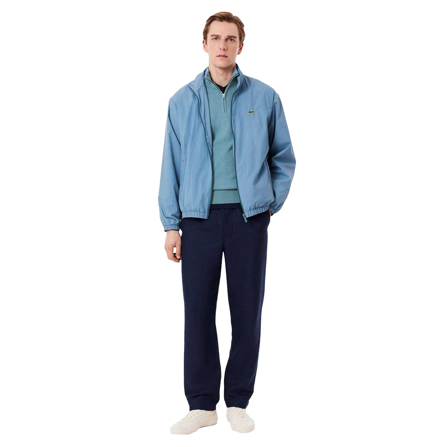 Blue - Lifestyle - Lacoste Mens High-Neck Quarter Zip Sweatshirt