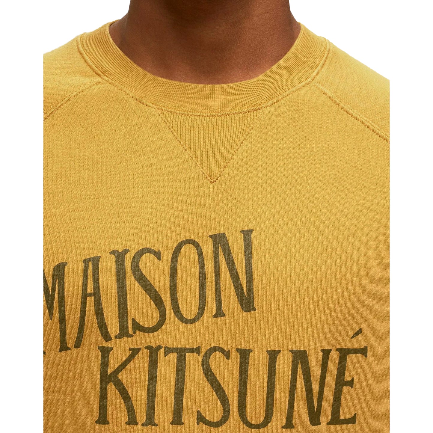 Yellow - Back - Maison Kitsuné Mens Palais Royal Classic Sweatshirt