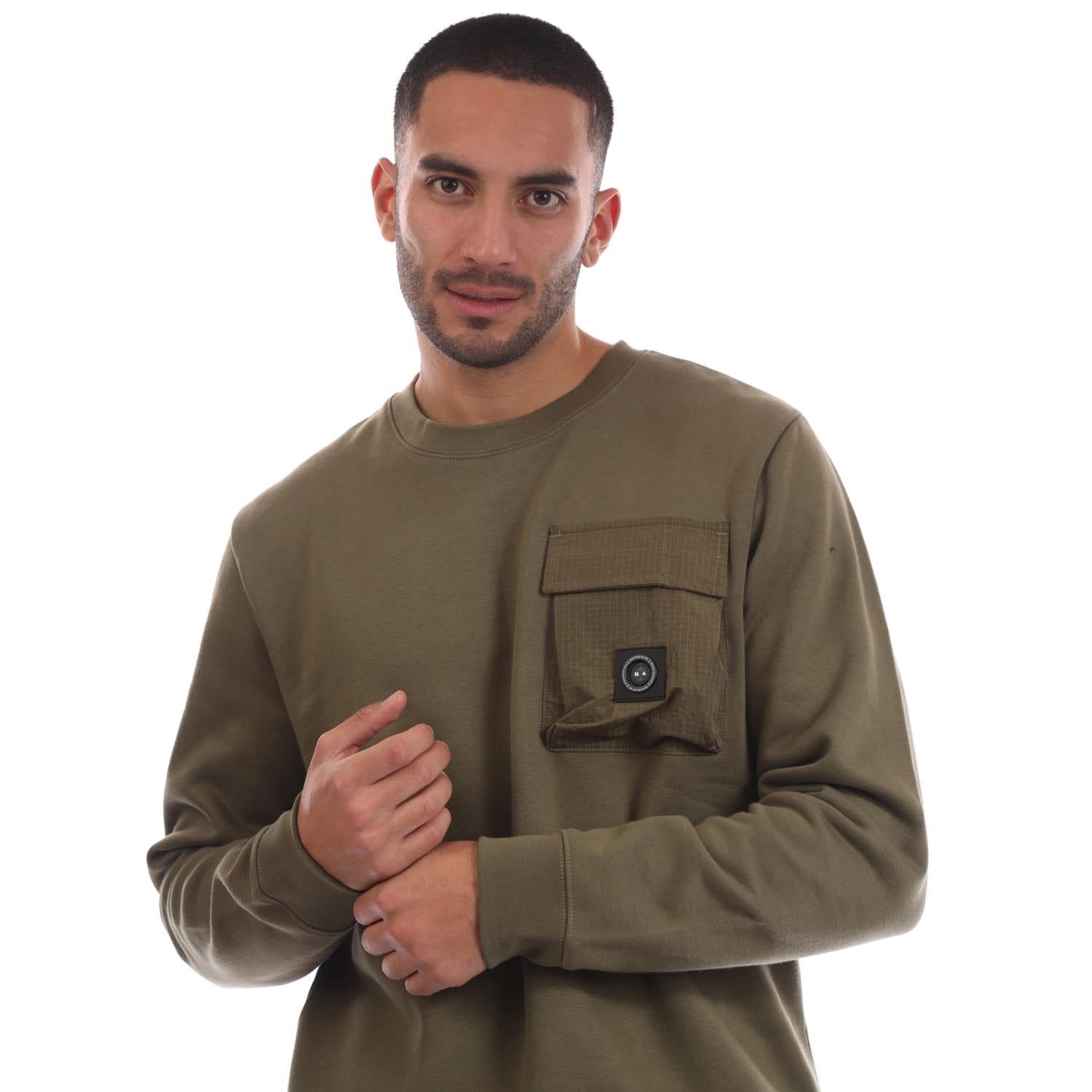 Green - Side - Marshall Artist Mens Nevado Crew Neck Sweatshirt