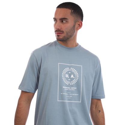 Blue - Side - Marshall Artist Mens Cartellino T-Shirt
