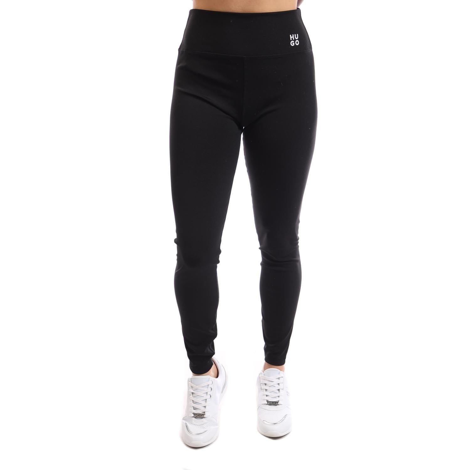 Black - Front - Hugo Boss Womens-Ladies Noparda Leggings