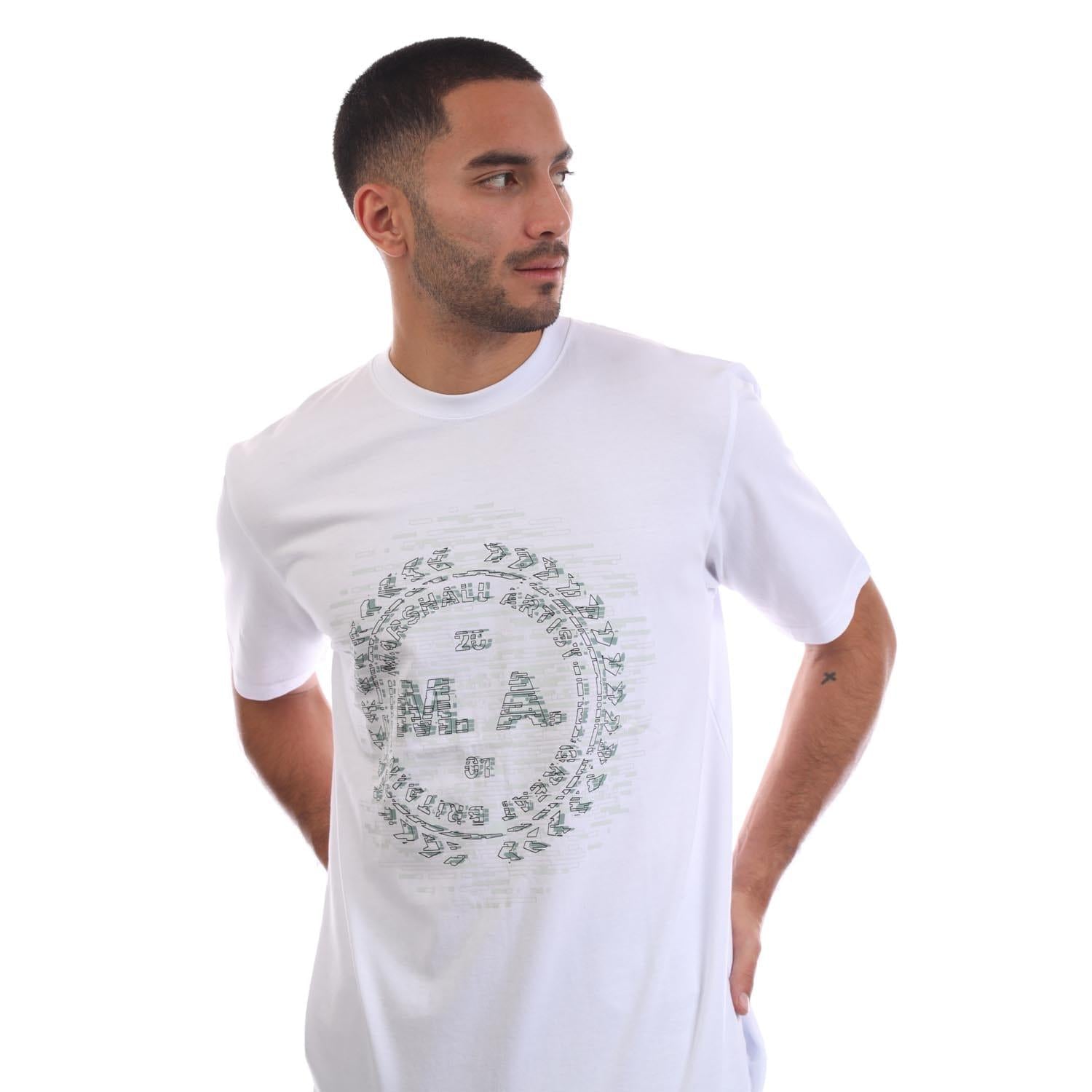 White - Side - Marshall Artist Mens Tekk Fusion T-Shirt