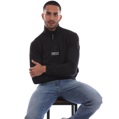Black - Lifestyle - Marshall Artist Mens Siren Quarter Zip Sweatshirt
