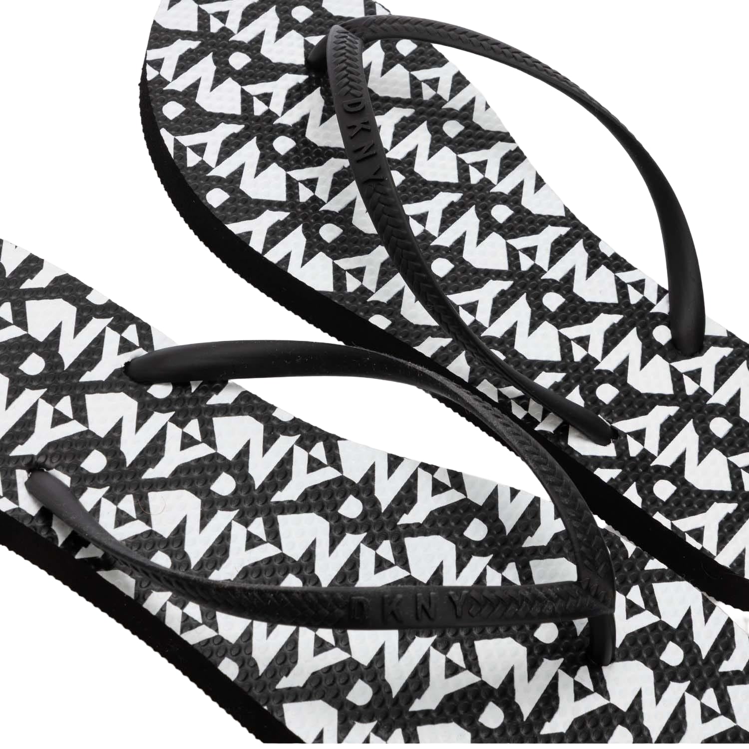Black-Cream - Side - DKNY Womens-Ladies Susan Flip Flops