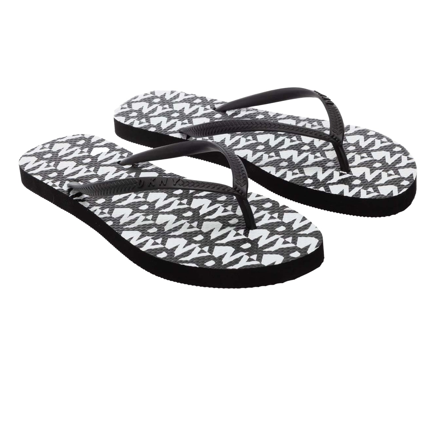 Black-Cream - Front - DKNY Womens-Ladies Susan Flip Flops