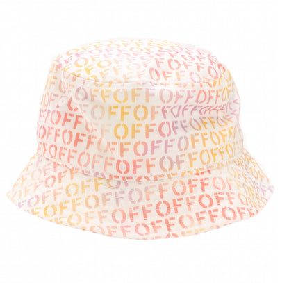 Multicoloured - Back - Off White Childrens-Kids Stamp Bucket Hat