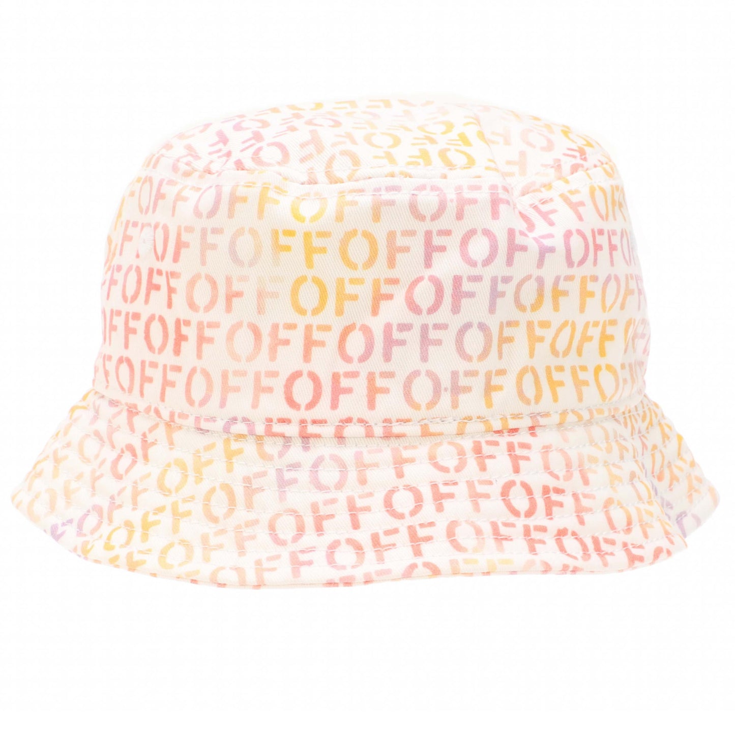 Multicoloured - Front - Off White Childrens-Kids Stamp Bucket Hat