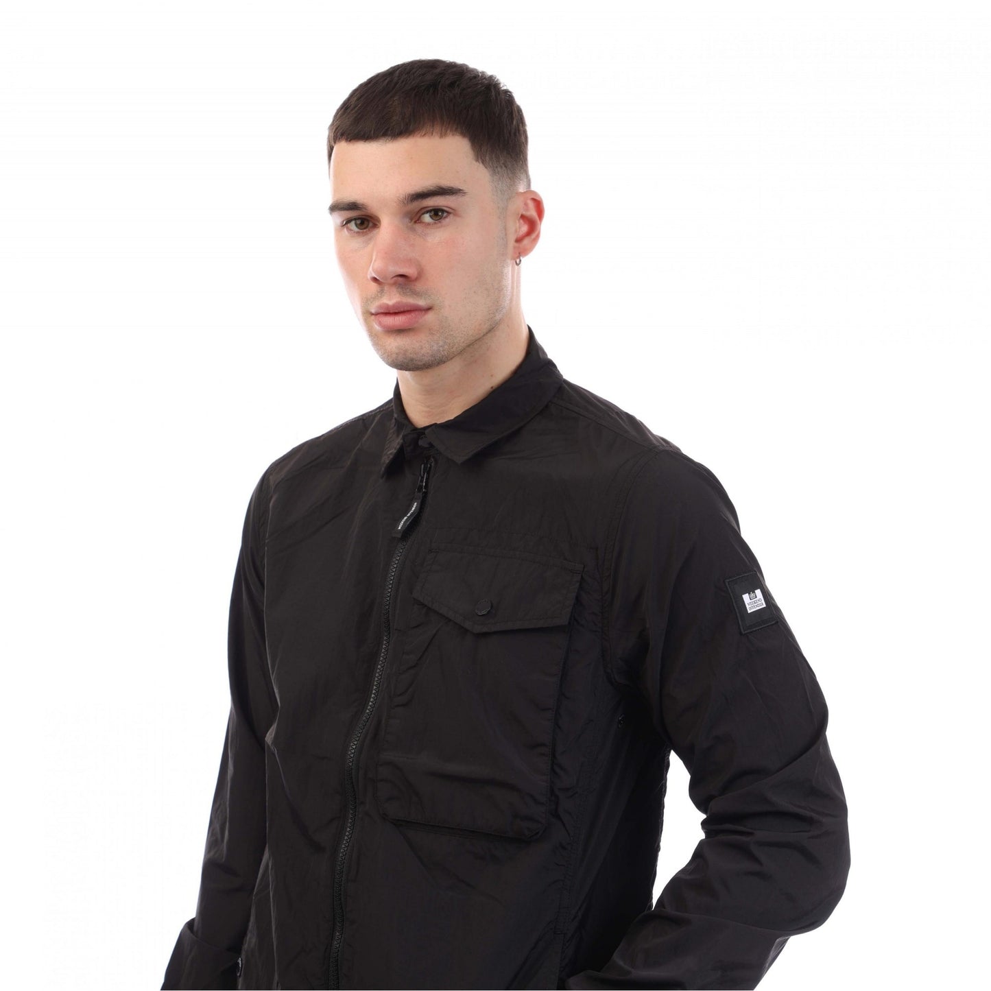 Black - Side - Weekend Offender Mens Granville Overshirt