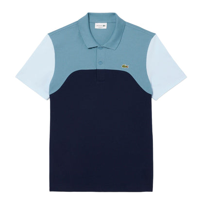 Navy - Front - Lacoste Mens Colour Block Polo Shirt