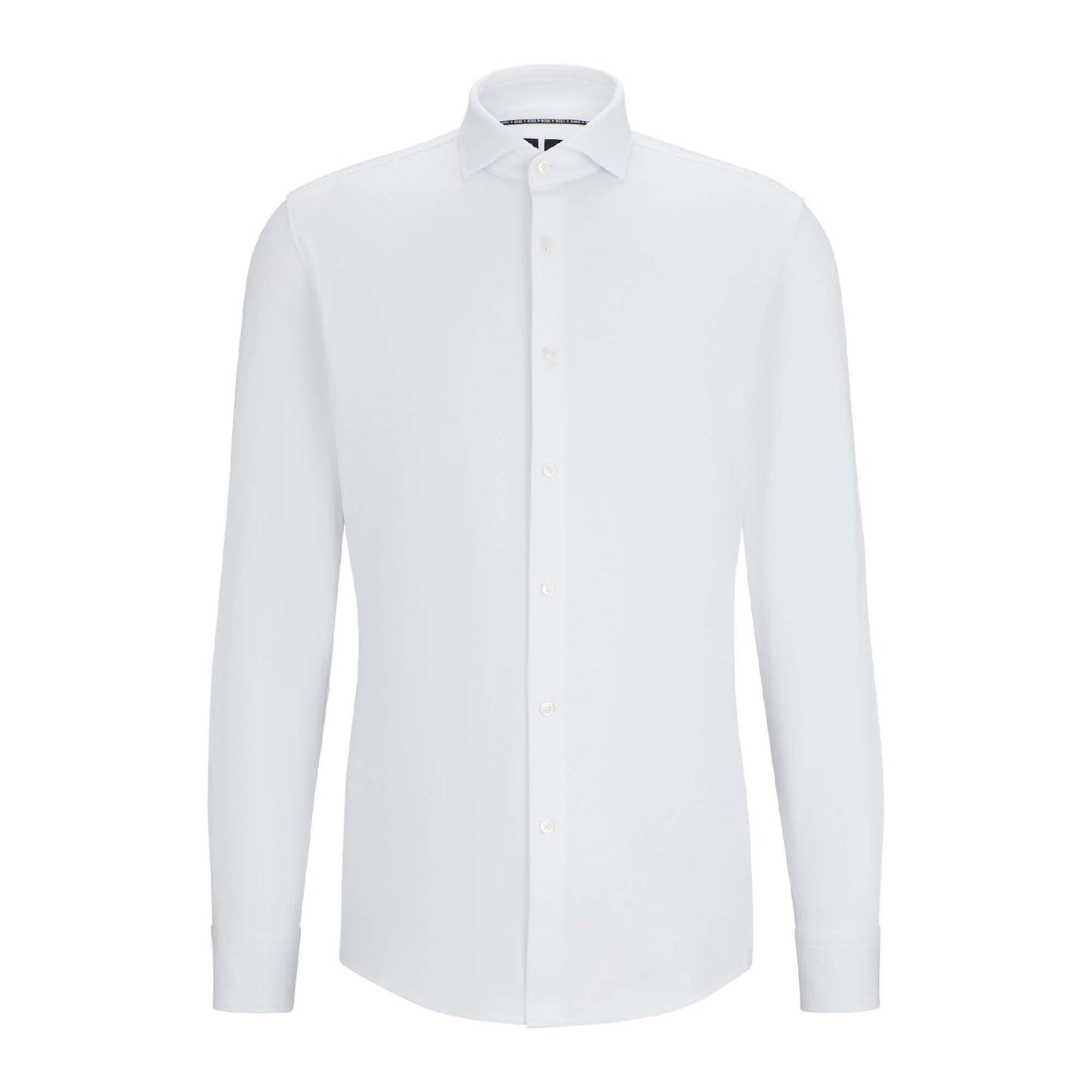 White - Front - Boss Mens P-Hank Spread Collar Slim Shirt
