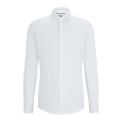 White - Front - Boss Mens P-Hank Spread Collar Slim Shirt