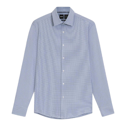 Blue - Front - Boss Mens P-Hank Kent Collar Slim Shirt