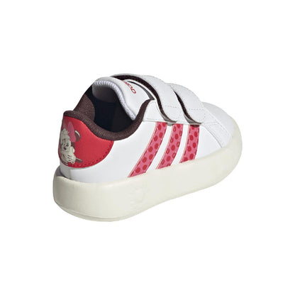 White - Back - Adidas Childrens-Kids Grand Court 2.0 Minnie Mouse Trainers
