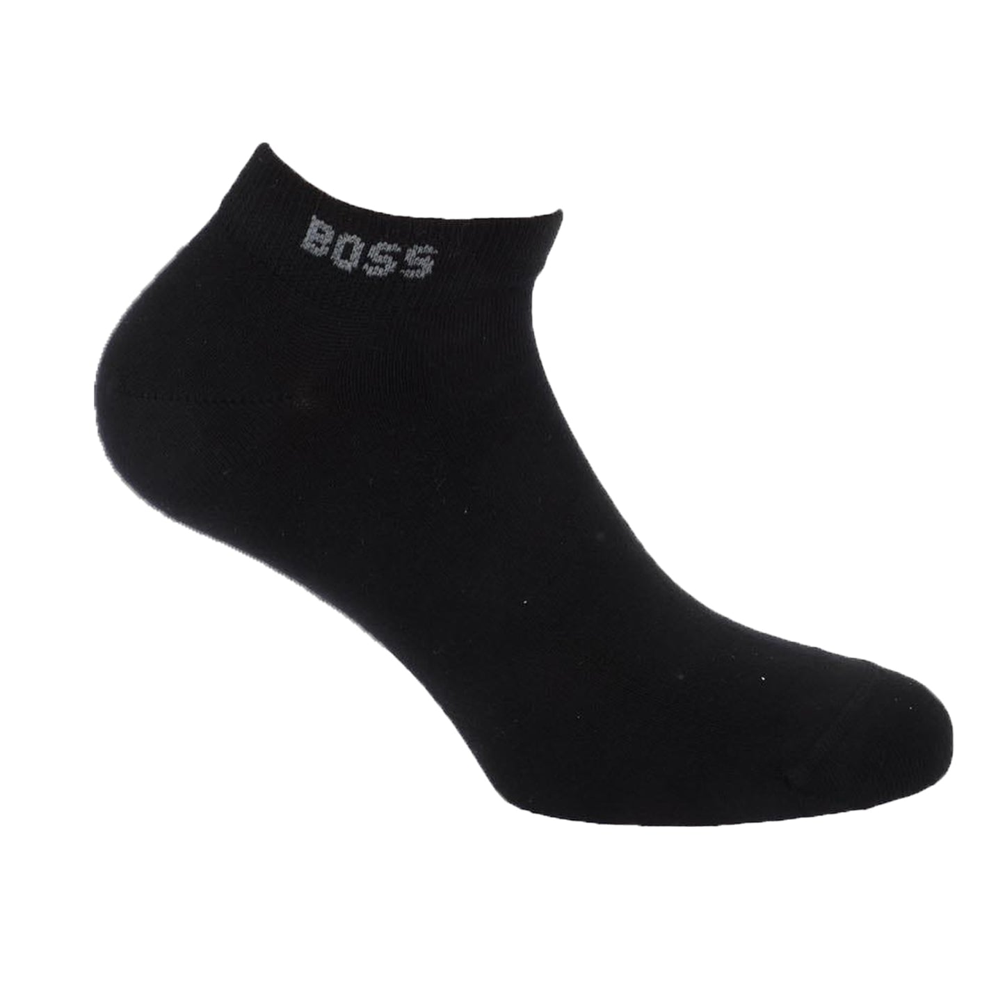 Black - Back - Boss Mens Bamboo Ankle Socks (Pack of 2)