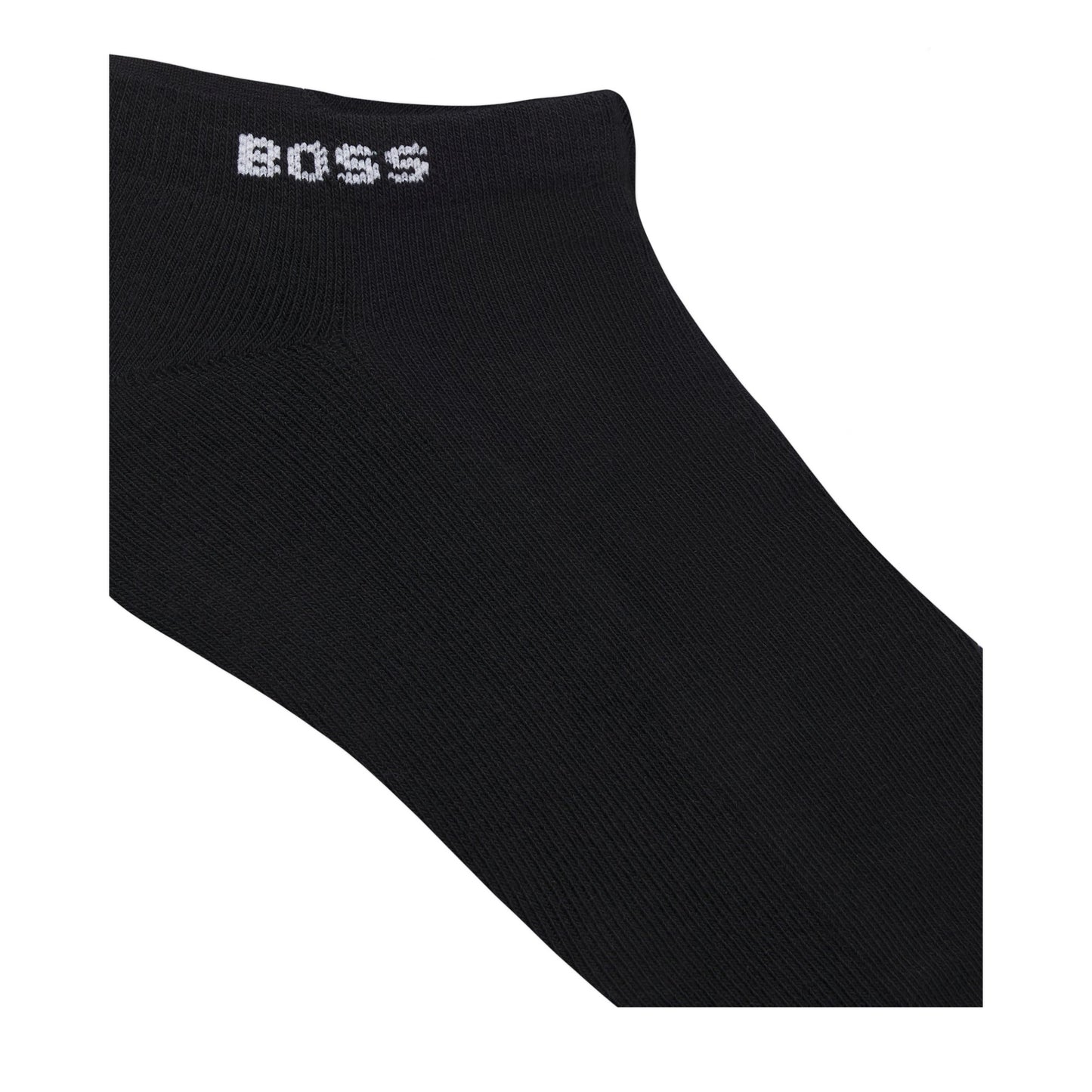 Black - Pack Shot - Boss Mens Bamboo Ankle Socks (Pack of 2)