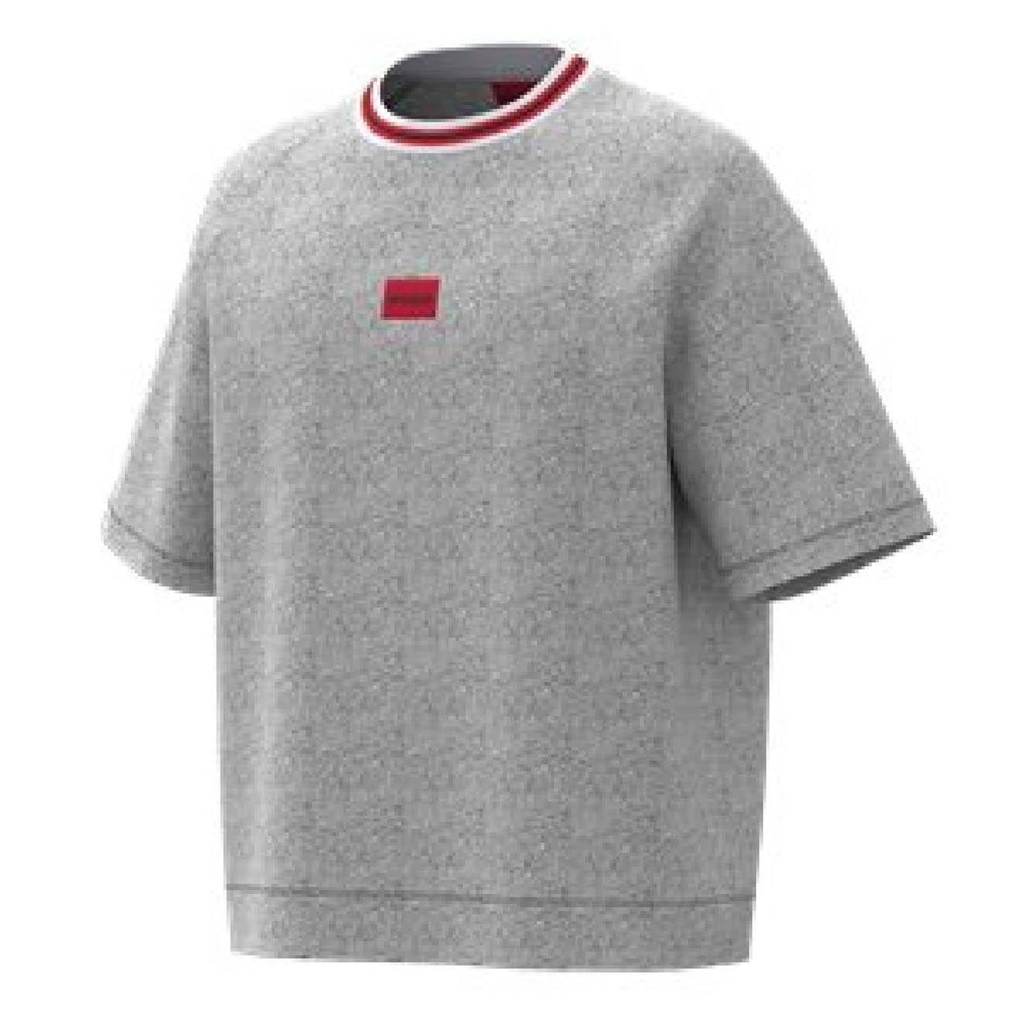Grey - Side - Hugo Mens Jaxon Short-Sleeved Sweatshirt
