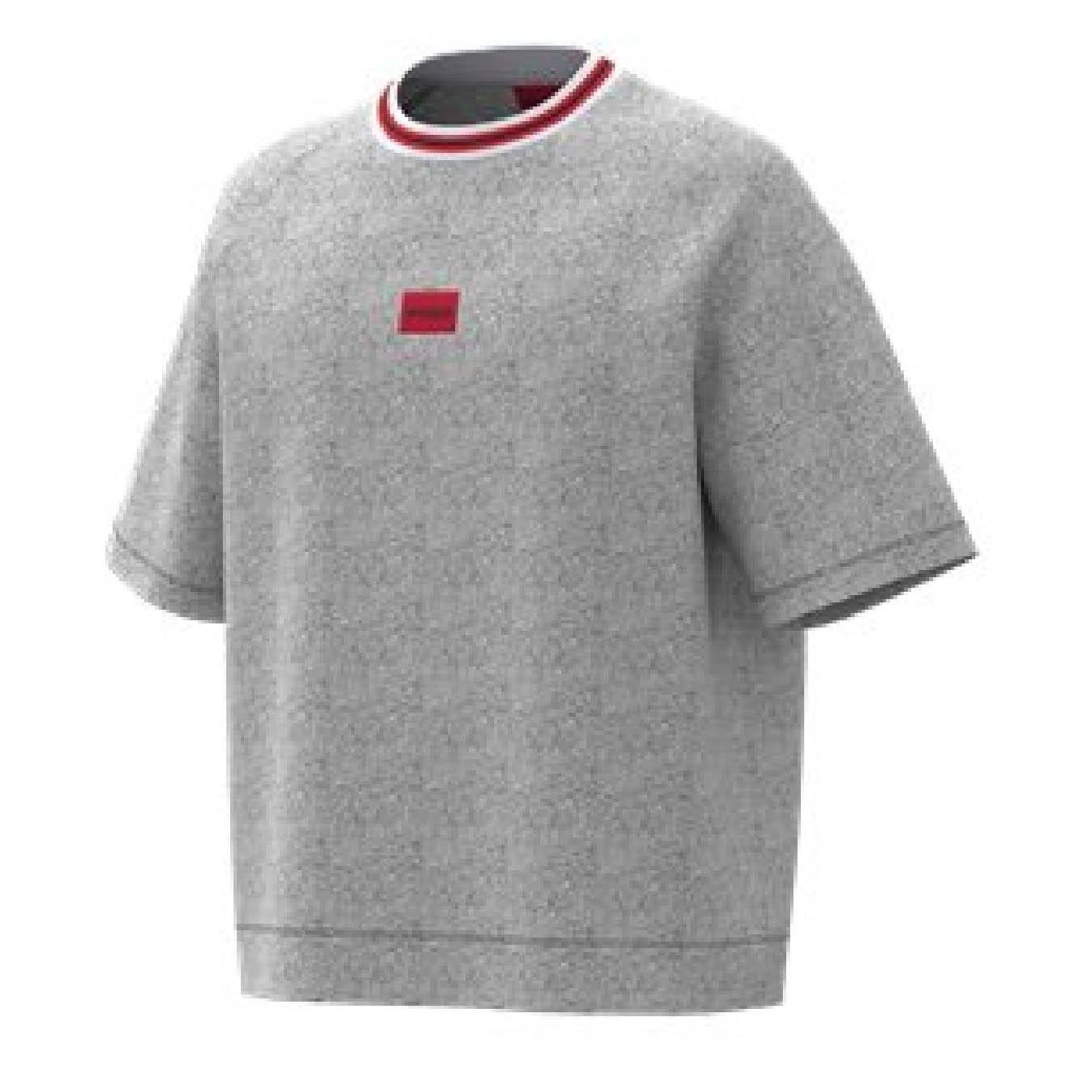 Grey - Side - Hugo Mens Jaxon Short-Sleeved Sweatshirt
