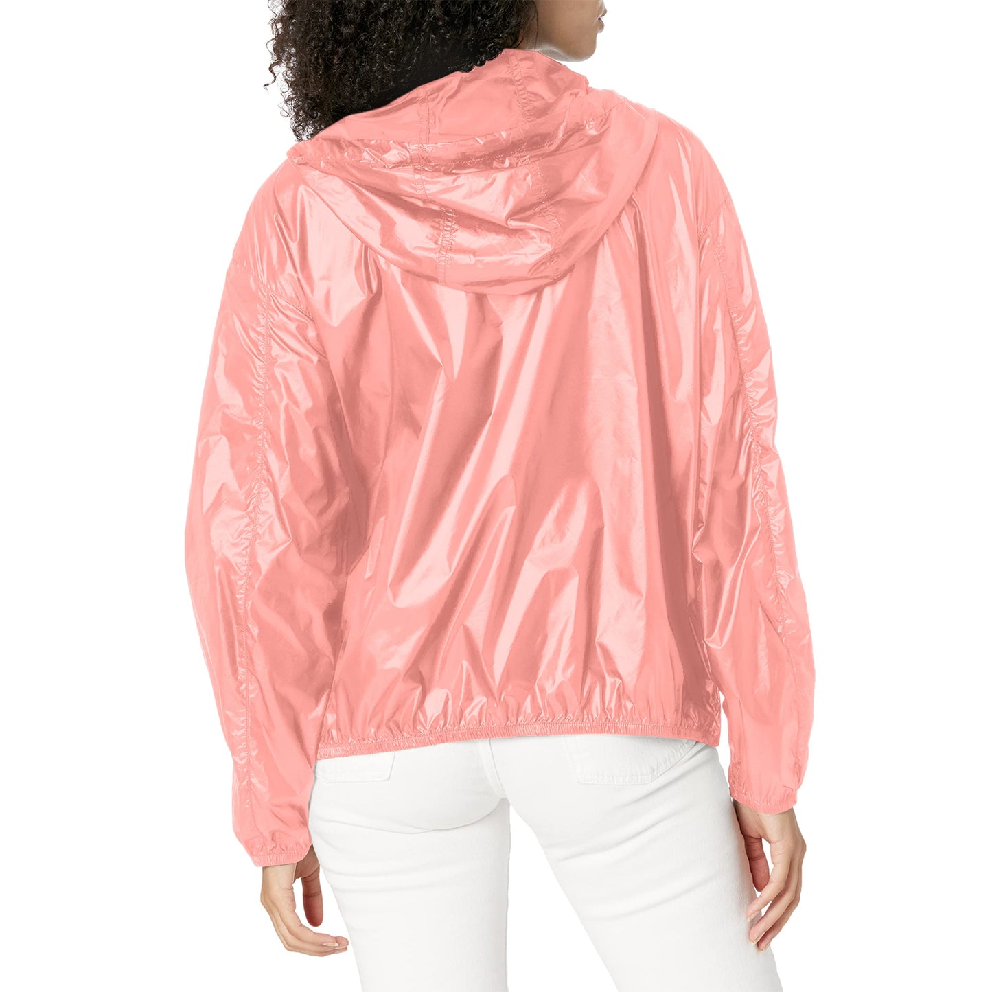Pink - Back - Armani Exchange Womens-Ladies Hooded Jacket