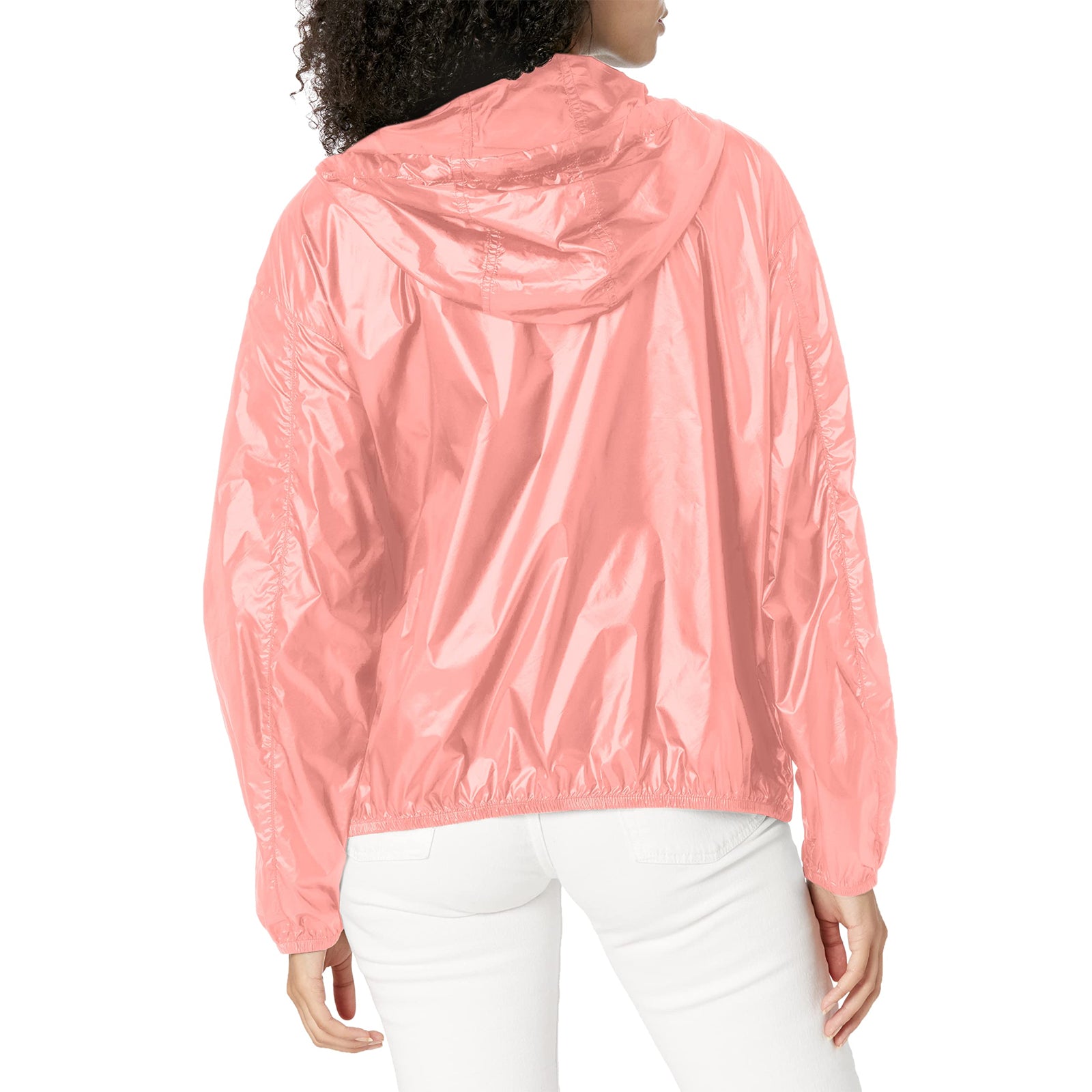 Pink - Back - Armani Exchange Womens-Ladies Hooded Jacket