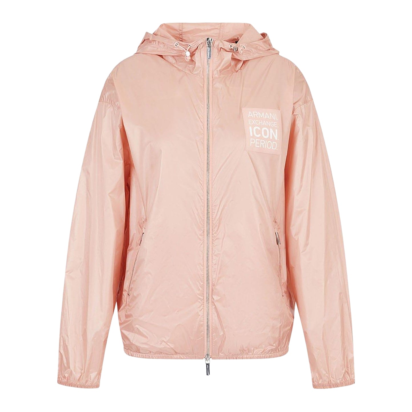 Pink - Front - Armani Exchange Womens-Ladies Hooded Jacket