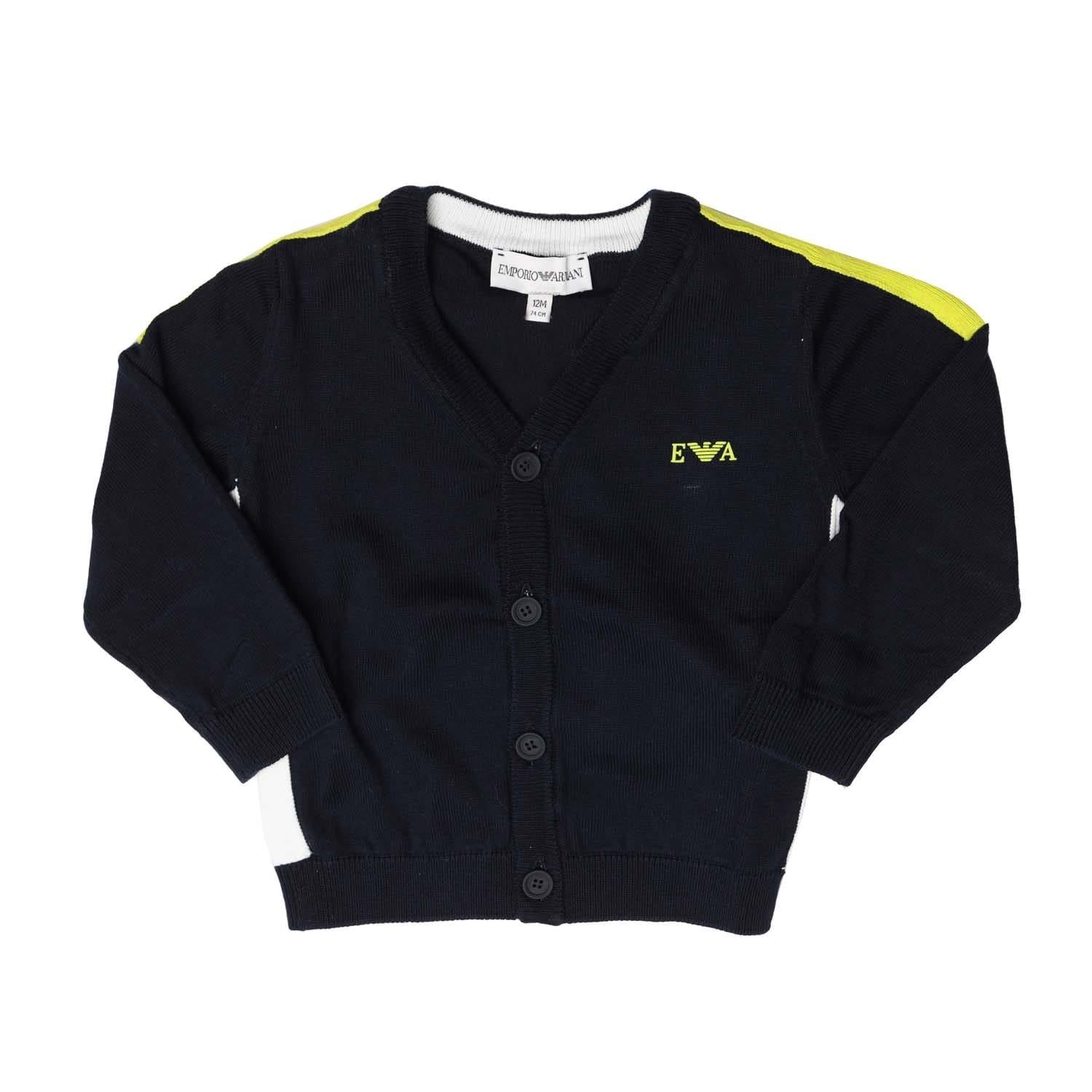 Blue - Front - Emporio Armani Baby Cardigan