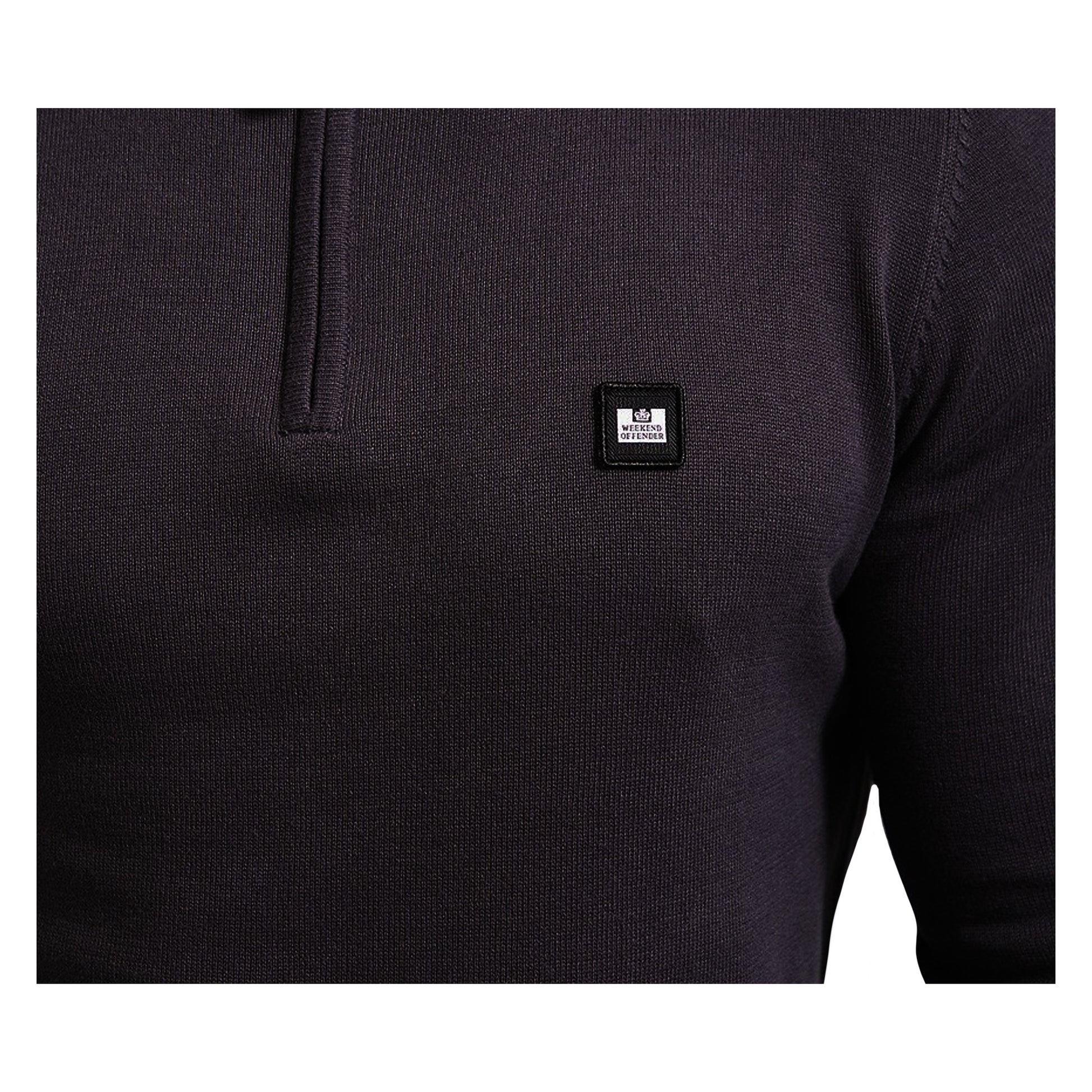 Black - Lifestyle - Weekend Offender Mens Paraguay Knitted Quarter Zip Sweatshirt