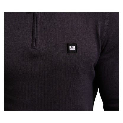 Black - Lifestyle - Weekend Offender Mens Paraguay Knitted Quarter Zip Sweatshirt