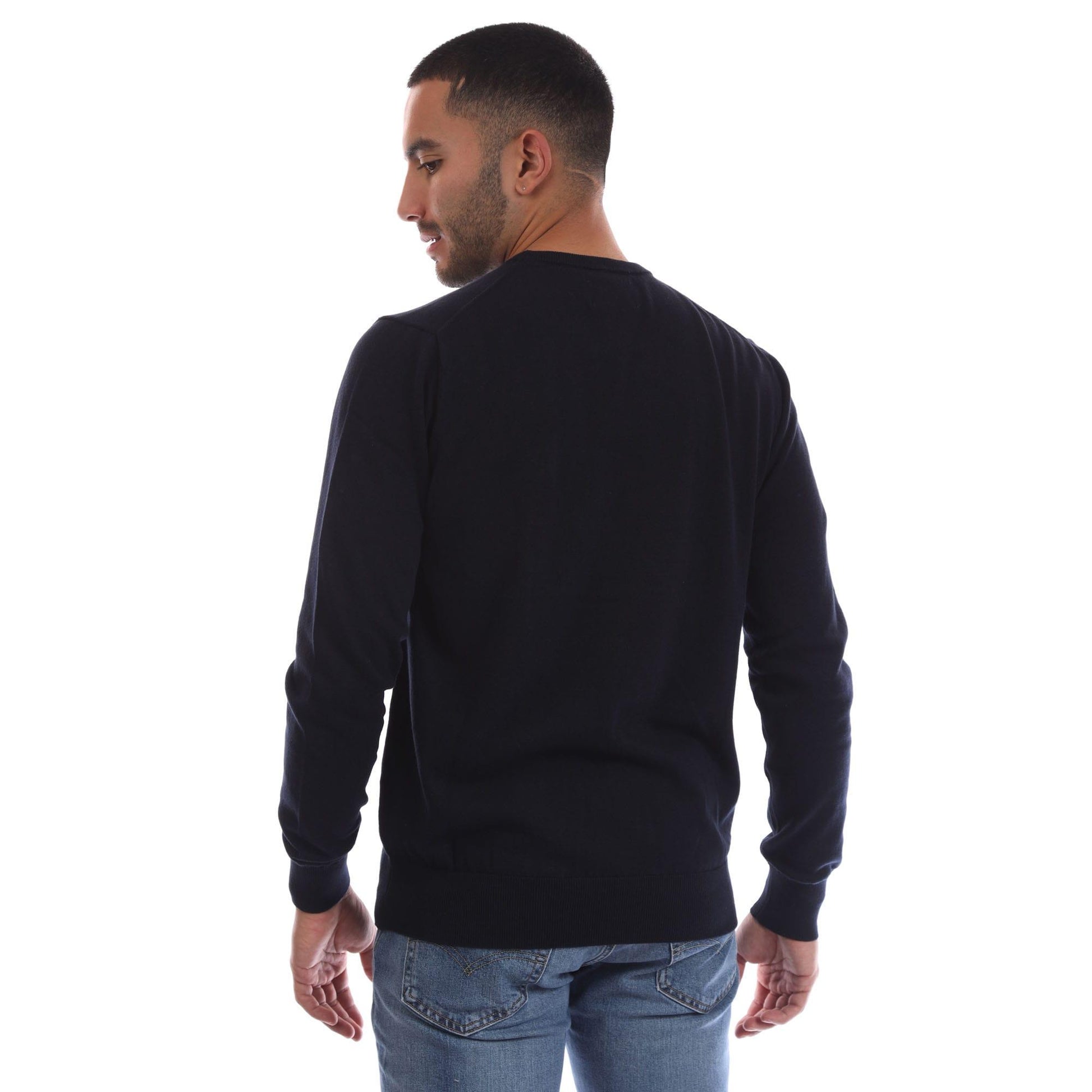 Black - Back - Marshall Artist Mens Siren Knitted Crew Neck Sweatshirt