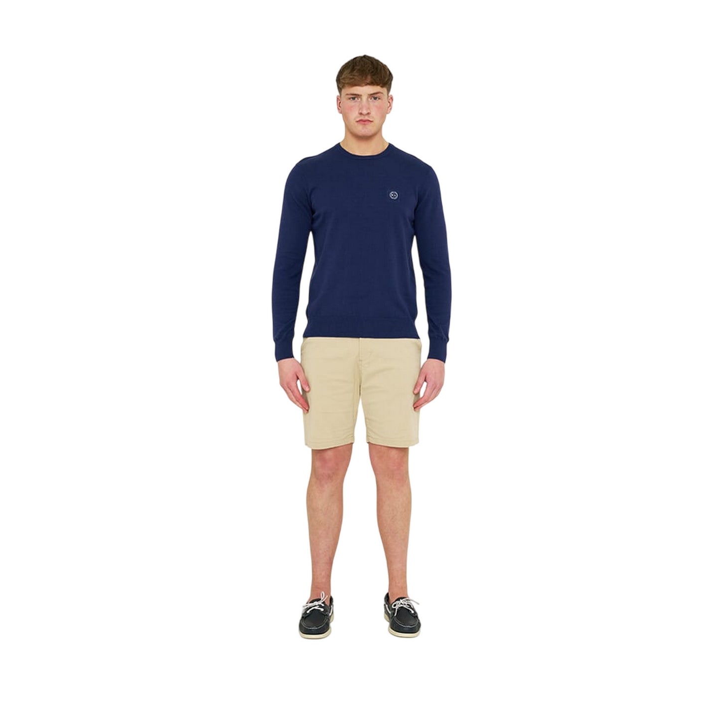 Navy - Lifestyle - Marshall Artist Mens Siren Knitted Crew Neck Sweatshirt