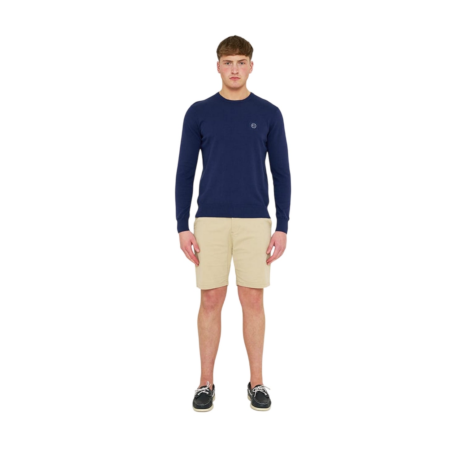 Navy - Lifestyle - Marshall Artist Mens Siren Knitted Crew Neck Sweatshirt