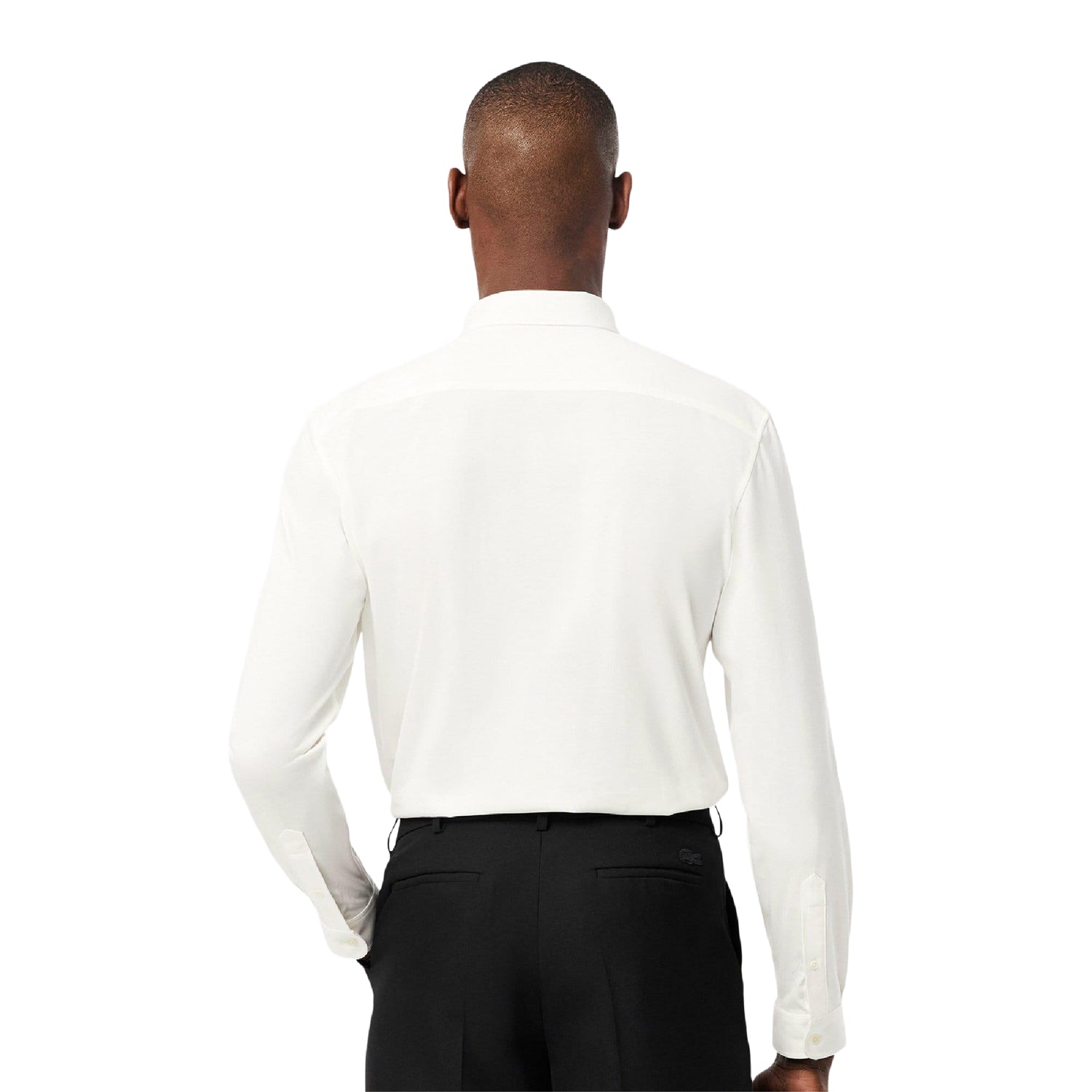 Cream - Back - Lacoste Mens Cotton Regular Shirt