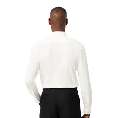 Cream - Back - Lacoste Mens Cotton Regular Shirt
