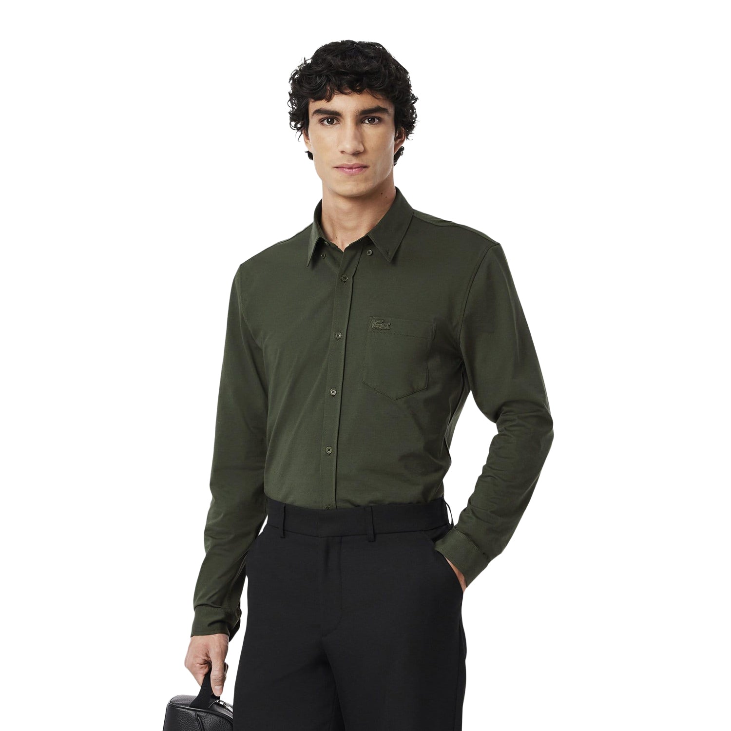 Green - Lifestyle - Lacoste Mens Cotton Regular Shirt