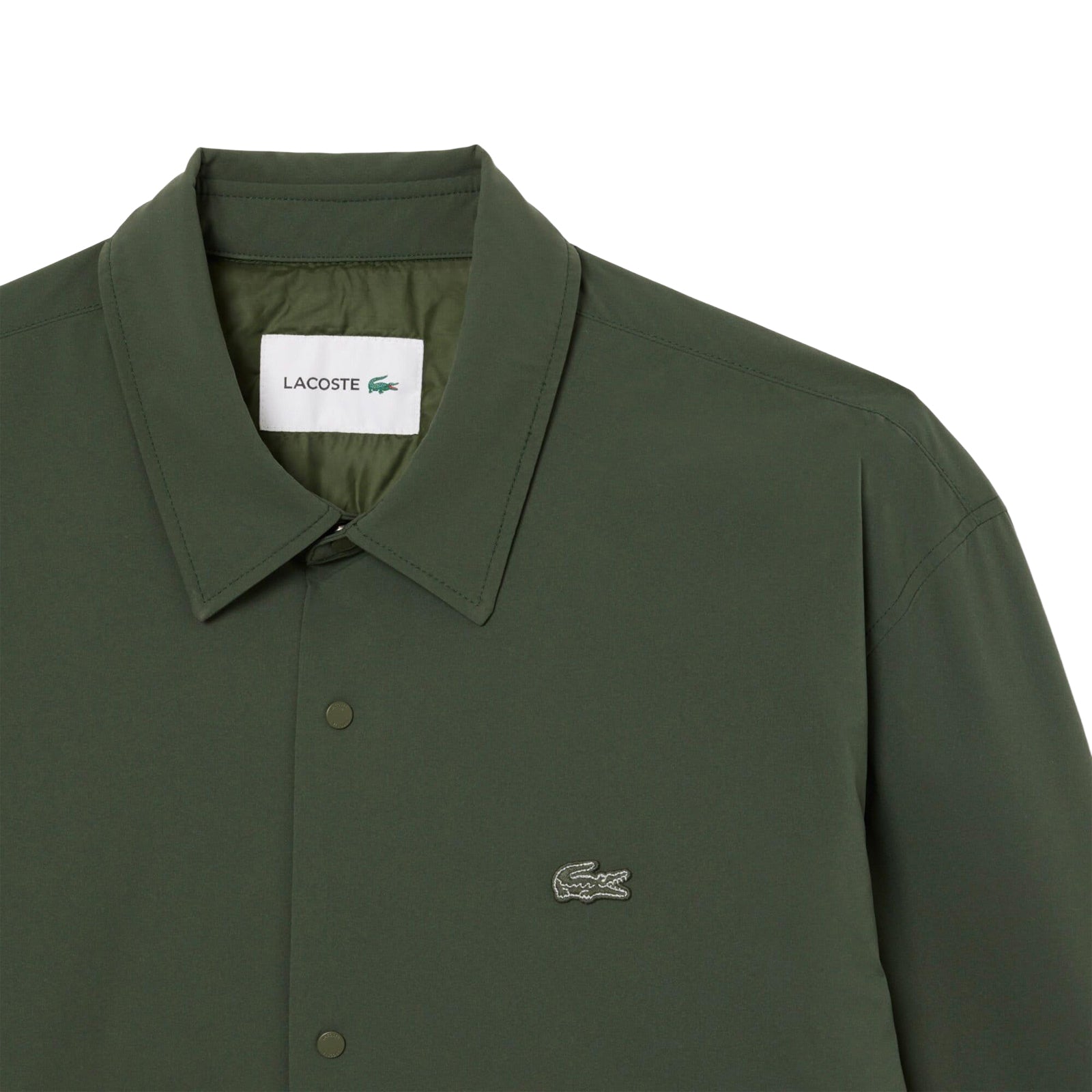 Green - Back - Lacoste Mens Quilted Water Repellent Overshirt