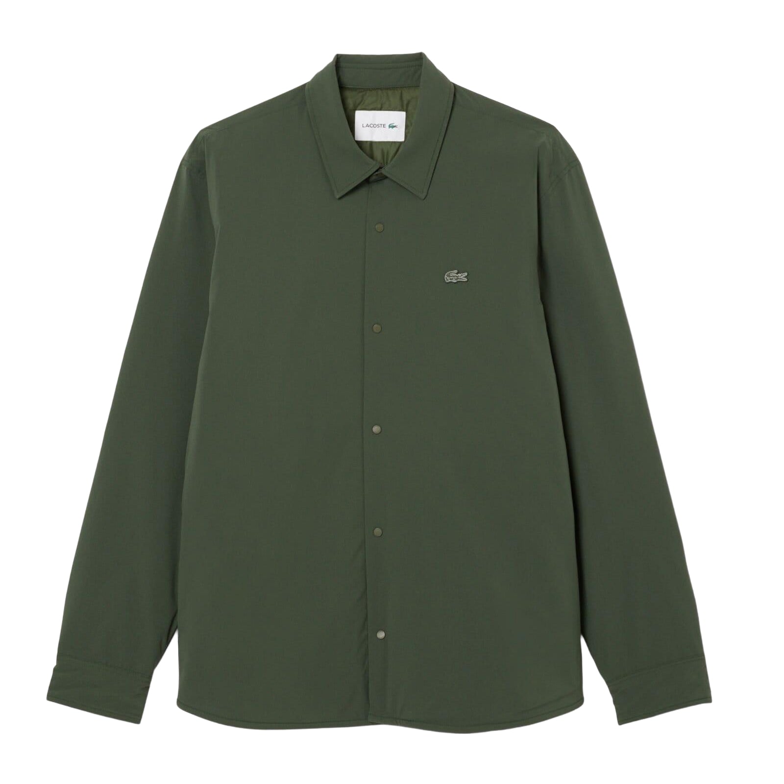 Green - Front - Lacoste Mens Quilted Water Repellent Overshirt