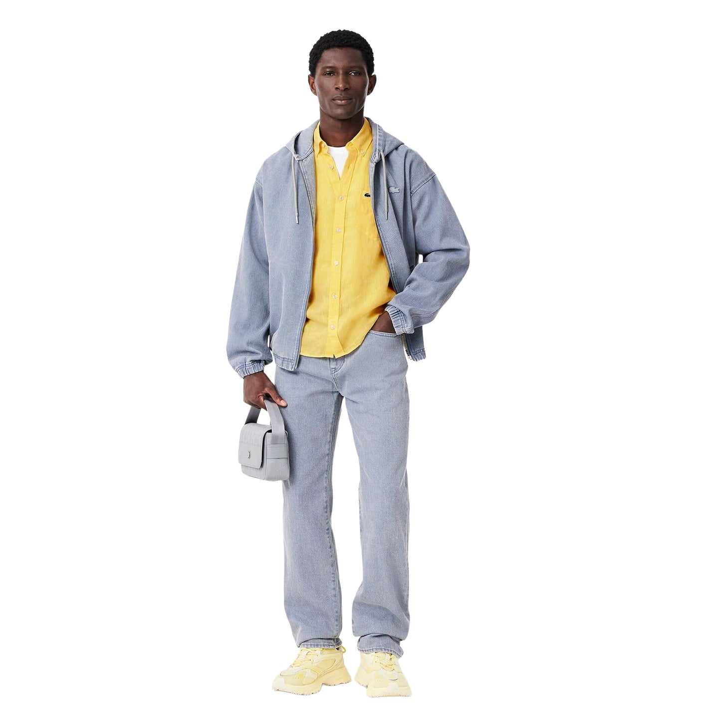Yellow - Pack Shot - Lacoste Mens Linen Regular Shirt